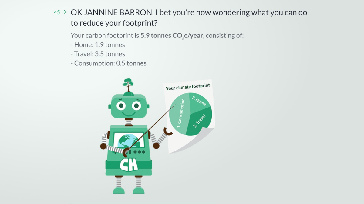Jannine Barron's Carbon Footprint