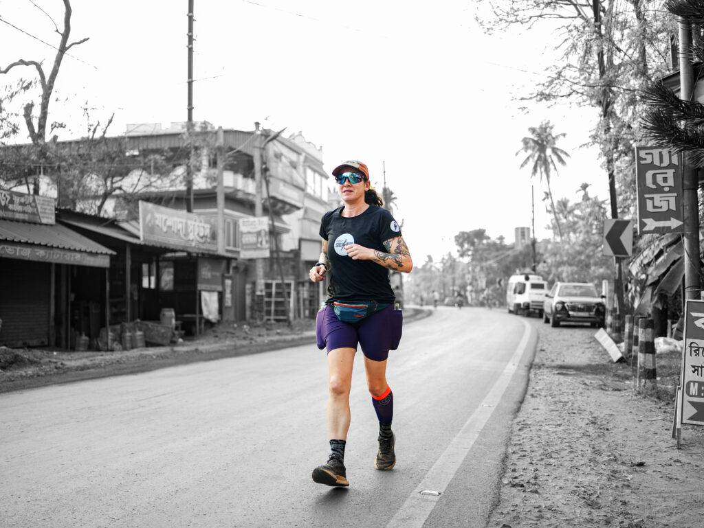 Hannah Cox running Project Salt Run - Jannine Barron - Regenerative Business Mentor